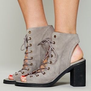 Jeffrey Campbell Gray Lace-Up Heels